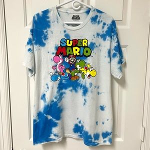 Super Mario and Yoshi Tie Dye Graphic T-Shirt